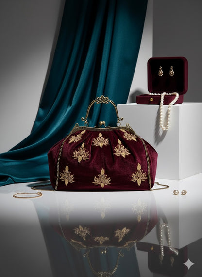 Maharani Maroon Batua